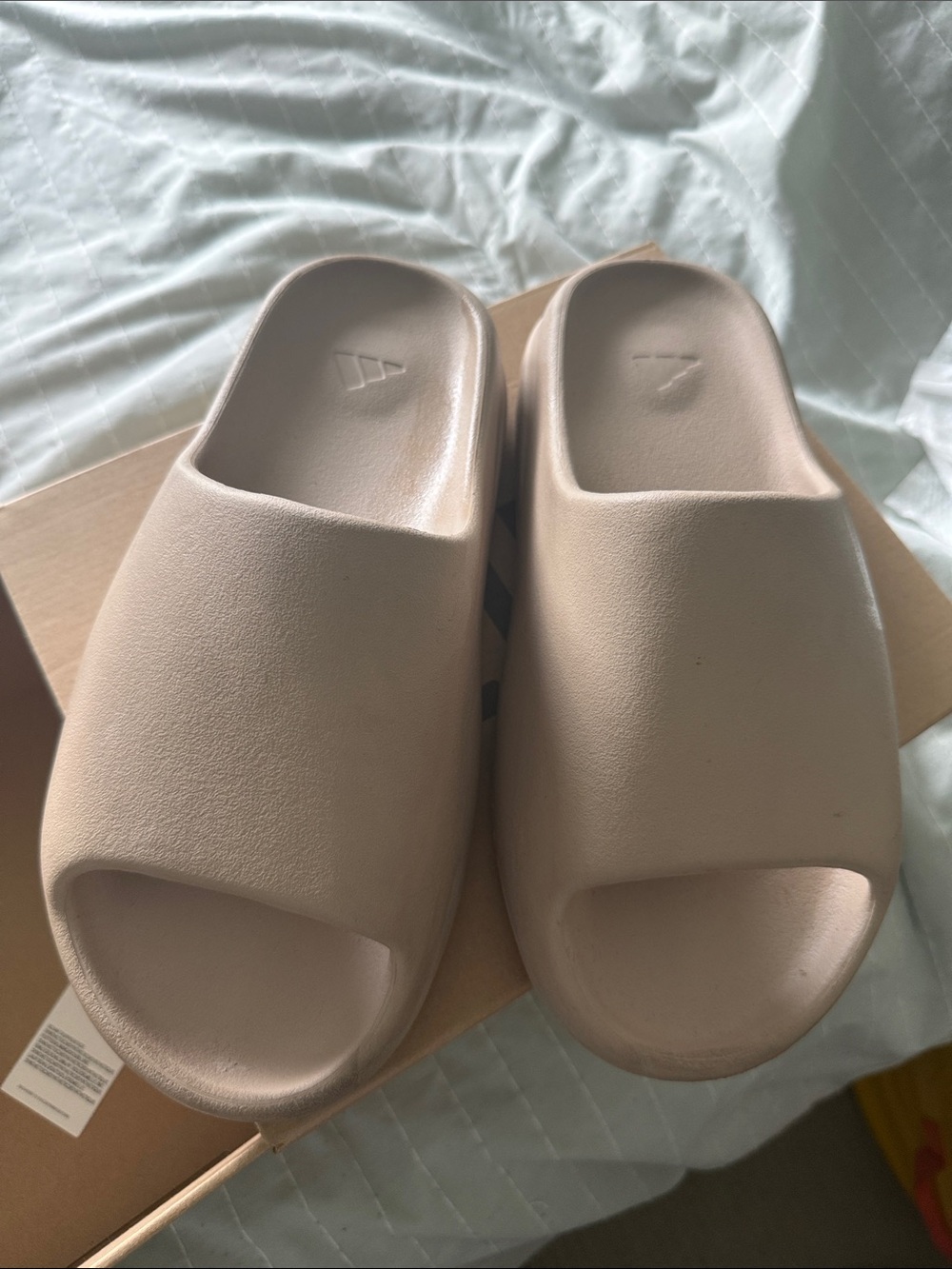 Yeezy Slide Sandals in Light Beige